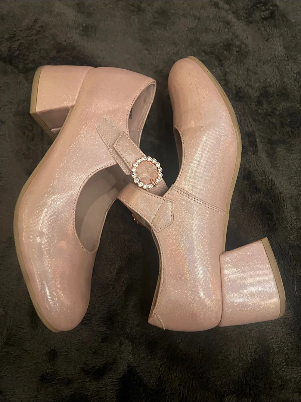 Rachel Shoes Rosy Shimmer Mary Jane Dress Shoes - Pink